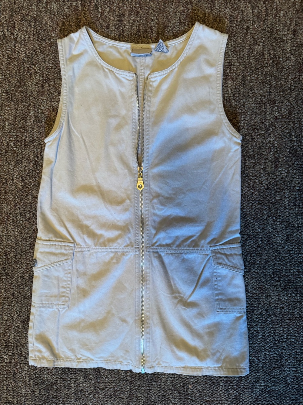 Kids Girls Cargo Dress Zipper Size 10/12 Medium